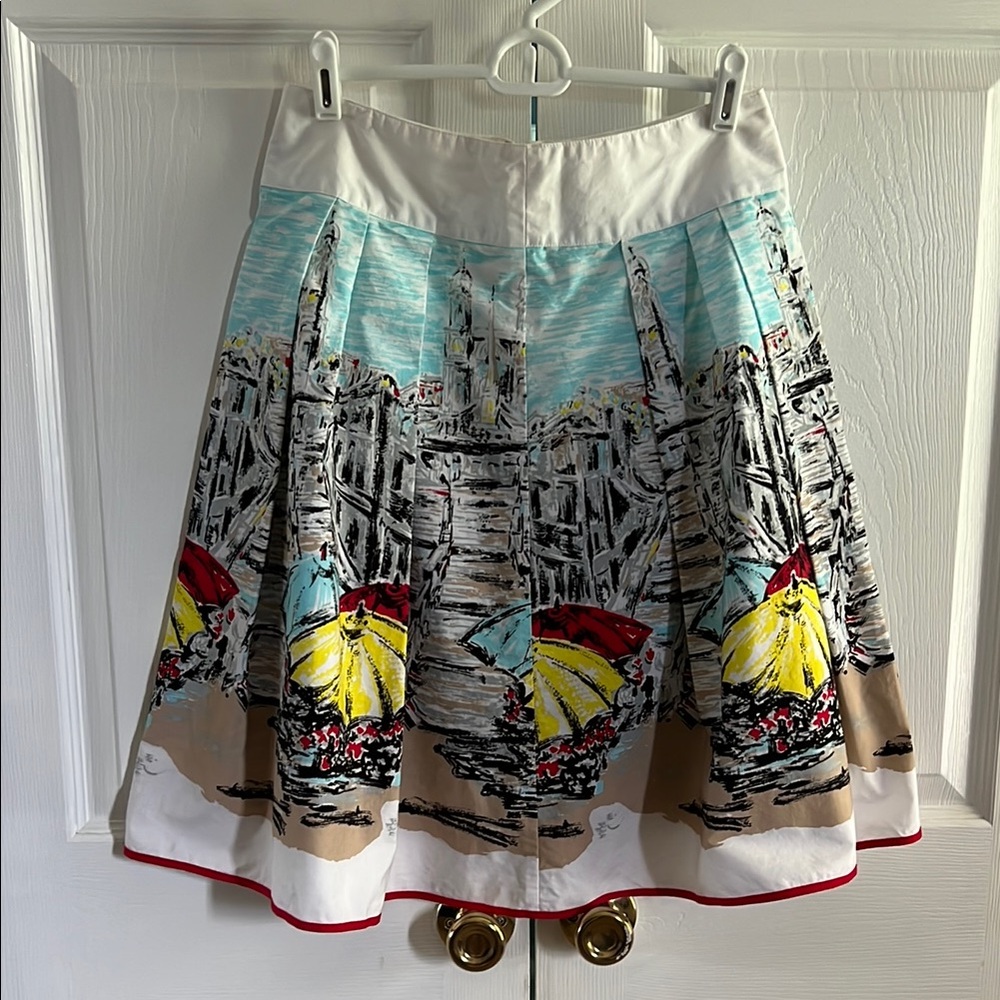 Anthropologie-Style Umbrella and Cityscape Skirt